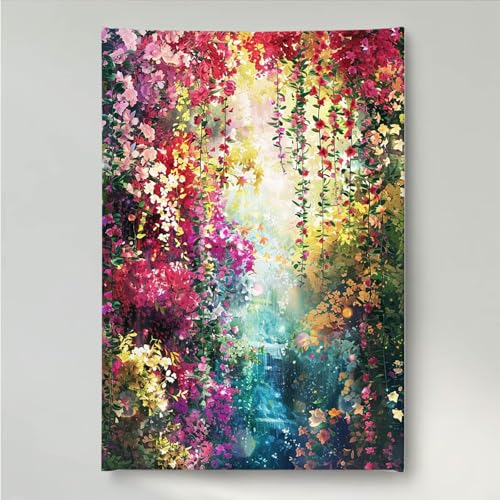 Diamond Painting Erwachsene Blume 5D DIY Diamant Painting Bilder für Kinder Anfänger, Runde Full Drill Blumen, Mosaikherstellung Bastelset für Haus Wanddekoration Geschenke 50x65cm PjY797 2-9 von YEYUMEOZ