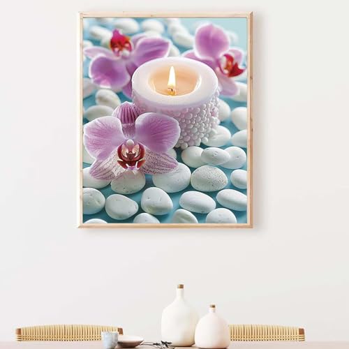 Diamond Painting Erwachsene Blume Diamond Painting Zubehör Blau, DIY Runden Steine Mosaikherstellung Basteln Erwachsene Anfänger Set für Heim Schlafzimmer Deko Wohnzimmer, Geschenke 100x135cm PJY9 V-M von YEYUMEOZ
