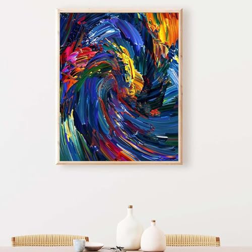 Diamond Painting Erwachsene Blume Diamond Painting Zubehör Grün, DIY Runden Steine Mosaikherstellung Basteln Erwachsene Anfänger Set für Heim Schlafzimmer Wohnzimmer, Geschenke 50 x 65 cm PJY4 1-R von YEYUMEOZ