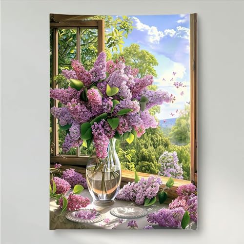 Diamond Painting Erwachsene Blumen 5D DIY Diamant Painting Bilder für Kinder Anfänger, Runde Full Drill Blume, Mosaikherstellung Bastelset für Haus Wanddekoration Geschenke 30x40cm PjY2027 1-5 von YEYUMEOZ
