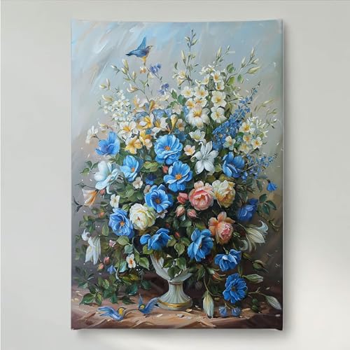 Diamond Painting Erwachsene Blumen 5D DIY Diamant Painting Bilder für Kinder Anfänger, Runde Full Drill Blume, Mosaikherstellung Bastelset für Haus Wanddekoration Geschenke 60 x 80 cm PjY2207 8-S von YEYUMEOZ