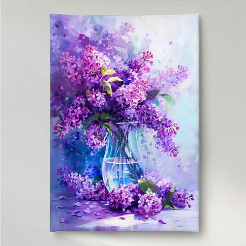Diamond Painting Erwachsene Blumen 5D DIY Diamant Painting Bilder für Kinder Anfänger, Runde Full Drill Blume, Mosaikherstellung Bastelset für Haus Wanddekoration Geschenke 70x95cm PjY2043 R-S von YEYUMEOZ