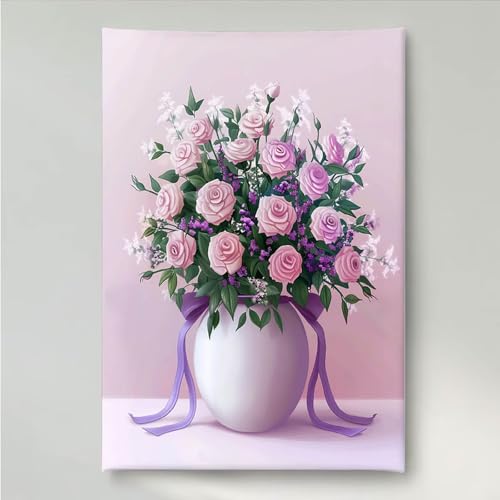 Diamond Painting Erwachsene Blumen 5D DIY Diamant Painting Bilder für Kinder Anfänger, Runde Full Drill Blume, Mosaikherstellung Bastelset für Haus Wanddekoration Geschenke 80 x 100cm PjY2233 9-C von YEYUMEOZ