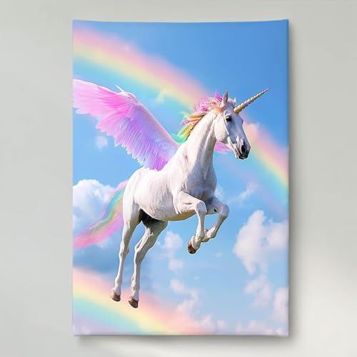 Diamond Painting Erwachsene Einhorn 5D DIY Diamant Painting Bilder für Kinder Anfänger, Runde Full Drill Tier, Mosaikherstellung Bastelset für Haus Wanddekoration Geschenke 50x65cm PjY6433 9-D Diamond Painting Erwachsene Einhorn 5D DIY Diamant Painting Bilder für Kinder Anfänger, Runde Full Drill Tier, Mosaikherstellung Bastelset für Haus Wanddekoration Geschenke 50x65cm PjY6433 9-D von YEYUMEOZ