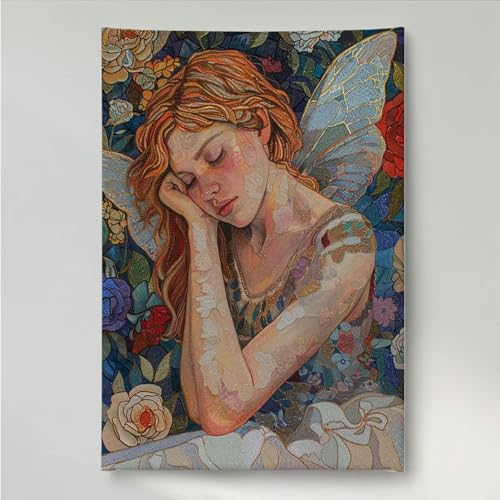 Diamond Painting Erwachsene FlüGel 5D DIY Diamant Painting Bilder für Kinder Anfänger, Runde Full Drill Frau, Mosaikherstellung Bastelset für Haus Wanddekoration Geschenke 30x40cm PjY2417 M-P Diamond Painting Erwachsene FlüGel 5D DIY Diamant Painting Bilder für Kinder Anfänger, Runde Full Drill Frau, Mosaikherstellung Bastelset für Haus Wanddekoration Geschenke 30x40cm PjY2417 M-P von YEYUMEOZ