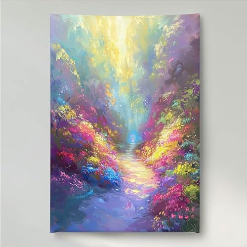 Diamond Painting Erwachsene Landschaft 5D DIY Diamant Painting Bilder für Kinder Anfänger, Runde Full Drill Blume, Mosaikherstellung Bastelset für Haus Wanddekoration Geschenke 30x40cm PjY6797 6-Q von YEYUMEOZ