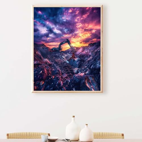 Diamond Painting Erwachsene Landschaft Diamond Painting Zubehör Baum, DIY Runden Steine Mosaikherstellung Basteln Erwachsene Anfänger Set für Heim Schlafzimmer Wohnzimmer, Geschenke 60x80CM PJY5 L-I von YEYUMEOZ