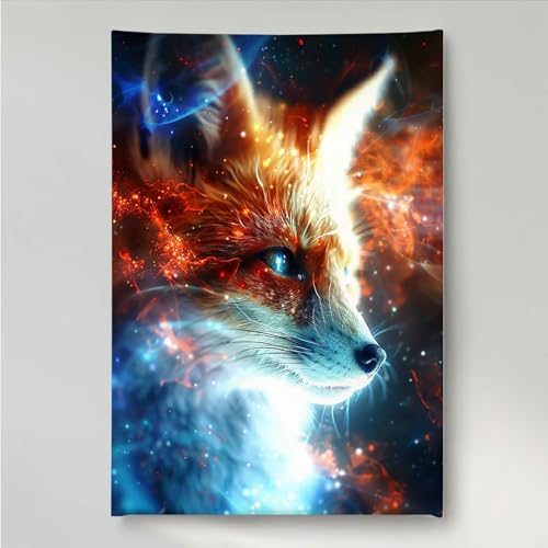 Diamond Painting Erwachsene Tier 5D DIY Diamant Painting Bilder für Kinder Anfänger, Runde Full Drill Fuchs, Mosaikherstellung Bastelset für Haus Wanddekoration Geschenke 80 x 100cm PjY6479 5-N von YEYUMEOZ