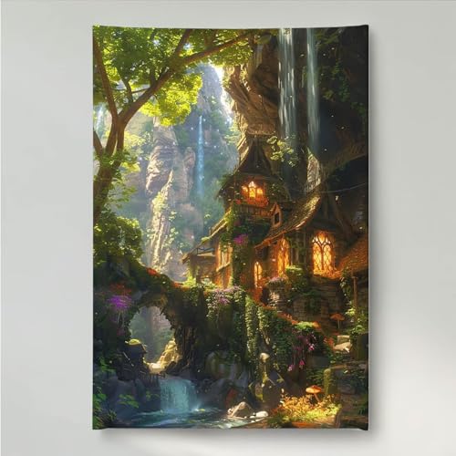 Diamond Painting Landschaft Haus Diamant Painting Bilder Kit für Kinder Erwachsene, DIY Crystal Strass Stickerei Diamant Malerei Kit, Home Büro Wall Dekoration Wanddeko 60 x 80 cm PjY2414 A-U Diamond Painting Landschaft Haus Diamant Painting Bilder Kit für Kinder Erwachsene, DIY Crystal Strass Stickerei Diamant Malerei Kit, Home Büro Wall Dekoration Wanddeko 60 x 80 cm PjY2414 A-U von YEYUMEOZ
