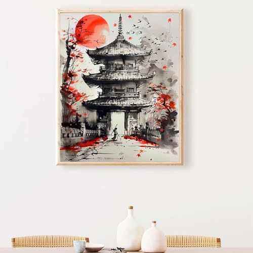 Landschaft Diamond Painting, Diamond Painting Erwachsene Baum Diamant Malerei DIY Runden Steine Kristall Kunst Bastelnset Erwachsene Anfänger Set, zur Zimmer Wanddeko, Geschenke 70x95CM PJY6 0-D von YEYUMEOZ