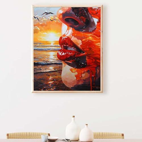 Landschaft Diamond Painting, Diamond Painting Erwachsene Schwarz Diamant Malerei DIY Runden Steine Kristall Kunst Bastelnset Erwachsene Anfänger Set, zur Wanddeko, Geschenke 80 x 100cm PJY7 4-E von YEYUMEOZ