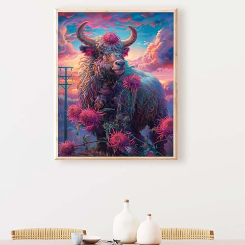 Tier Diamond Painting, Diamond Painting Erwachsene Schmetterling Diamant Malerei DIY Runden Steine Kristall Kunst Bastelnset Erwachsene Anfänger Set, zur Wanddeko, Geschenke (100x135cm) PJY9 V-C von YEYUMEOZ