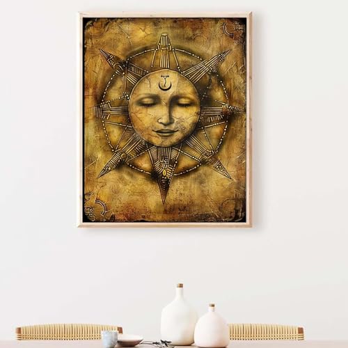 Windspiele Diamond Painting, Diamond Painting Erwachsene Feder Diamant Malerei DIY Runden Steine Kristall Kunst Bastelnset Erwachsene Anfänger Set, zur Zimmer Wanddeko, Geschenke 70x95cm PJY6 L-1 von YEYUMEOZ