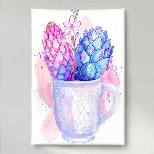 YEYUMEOZ Diamond Painting Anlage Blume Diamant Painting Bilder Kit für Kinder Erwachsene, DIY Crystal Strass Stickerei Diamant Malerei Kit, Home Büro Wall Dekoration Wanddeko 60 x 80 cm PjY2170 9-B von YEYUMEOZ