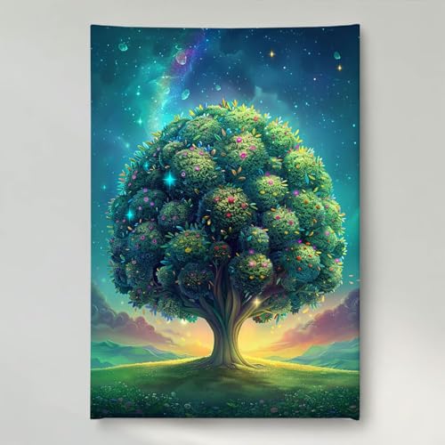 YEYUMEOZ Diamond Painting Baum Himmel Diamant Painting Bilder Kit für Kinder Erwachsene, DIY Crystal Strass Stickerei Diamant Malerei Kit, Home Büro Wall Dekoration Wanddeko 80 x 100cm PjY6320 9-5 von YEYUMEOZ