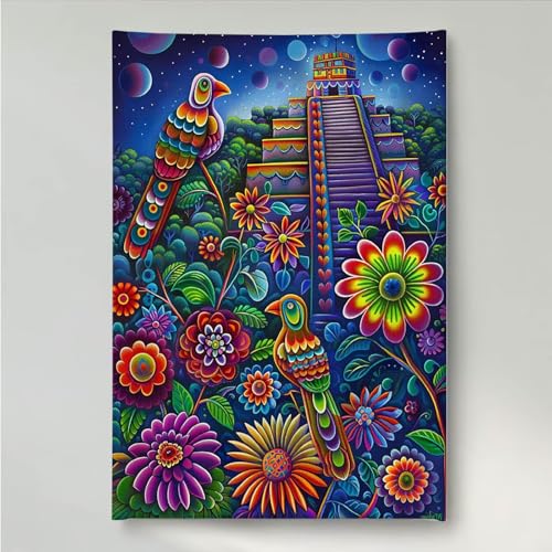 YEYUMEOZ Diamond Painting Blume Architektur Diamant Painting Bilder Kit für Kinder Erwachsene, DIY Crystal Strass Stickerei Diamant Malerei Kit, Home Büro Wall Dekoration 70 x 95 cm PjY6844 Y-8 von YEYUMEOZ