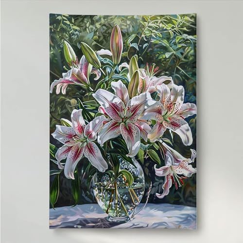 YEYUMEOZ Diamond Painting Blume Blumen Diamant Painting Bilder Kit für Kinder Erwachsene, DIY Crystal Strass Stickerei Diamant Malerei Kit, Home Büro Wall Dekoration Wanddeko 50x65cm PjY1102 3-C YEYUMEOZ Diamond Painting Blume Blumen Diamant Painting Bilder Kit für Kinder Erwachsene, DIY Crystal Strass Stickerei Diamant Malerei Kit, Home Büro Wall Dekoration Wanddeko 50x65cm PjY1102 3-C von YEYUMEOZ