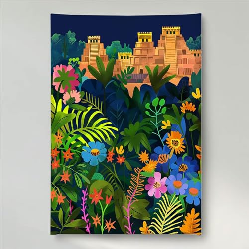 YEYUMEOZ Diamond Painting Blume Blumen Diamant Painting Bilder Kit für Kinder Erwachsene, DIY Crystal Strass Stickerei Diamant Malerei Kit, Home Büro Wall Dekoration Wanddeko 50x65cm PjY1480 K-6 von YEYUMEOZ