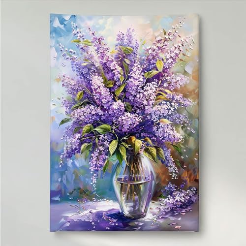 YEYUMEOZ Diamond Painting Blume Blumen Diamant Painting Bilder Kit für Kinder Erwachsene, DIY Crystal Strass Stickerei Diamant Malerei Kit, Home Büro Wall Dekoration Wanddeko 80 x 100cm PjY2038 6-W von YEYUMEOZ