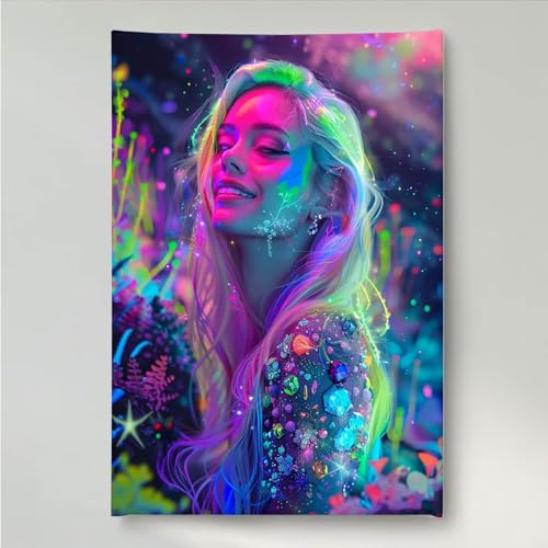 YEYUMEOZ Diamond Painting Blume Frau Diamant Painting Bilder Kit für Kinder Erwachsene, DIY Crystal Strass Stickerei Diamant Malerei Kit, Home Büro Wall Dekoration Wanddeko 40 x 50 cm PjY2534 P-C von YEYUMEOZ