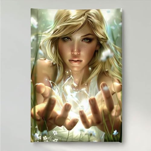 YEYUMEOZ Diamond Painting Blume Frau Diamant Painting Bilder Kit für Kinder Erwachsene, DIY Crystal Strass Stickerei Diamant Malerei Kit, Home Büro Wall Dekoration Wanddeko 40x50cm PjY674 3-9 von YEYUMEOZ