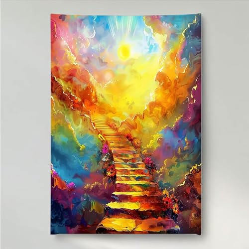 YEYUMEOZ Diamond Painting Blume Himmel Diamant Painting Bilder Kit für Kinder Erwachsene, DIY Crystal Strass Stickerei Diamant Malerei Kit, Home Büro Wall Dekoration Wanddeko 30x40cm PjY2112 3-0 von YEYUMEOZ