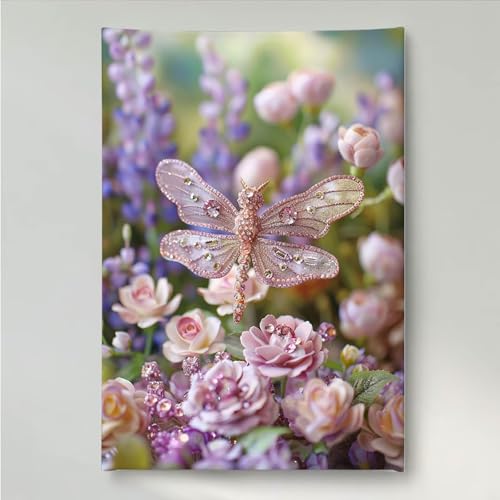 YEYUMEOZ Diamond Painting Blume Hu Hai Diamant Painting Bilder Kit für Kinder Erwachsene, DIY Crystal Strass Stickerei Diamant Malerei Kit, Home Büro Wall Dekoration Wanddeko 80 x 100cm PjY2392 0-L von YEYUMEOZ