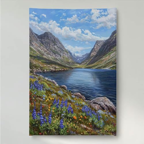 YEYUMEOZ Diamond Painting Blume Landschaft Diamant Painting Bilder Kit für Kinder Erwachsene, DIY Crystal Strass Stickerei Diamant Malerei Kit, Home Büro Wall Dekoration 40 x 50 cm PjY1424 X-L von YEYUMEOZ