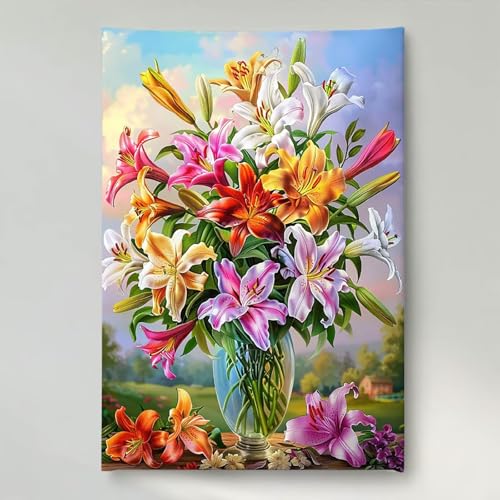 YEYUMEOZ Diamond Painting Blumen Blume Diamant Painting Bilder Kit für Kinder Erwachsene, DIY Crystal Strass Stickerei Diamant Malerei Kit, Home Büro Wall Dekoration Wanddeko 40x50cm PjY6286 7-B YEYUMEOZ Diamond Painting Blumen Blume Diamant Painting Bilder Kit für Kinder Erwachsene, DIY Crystal Strass Stickerei Diamant Malerei Kit, Home Büro Wall Dekoration Wanddeko 40x50cm PjY6286 7-B von YEYUMEOZ