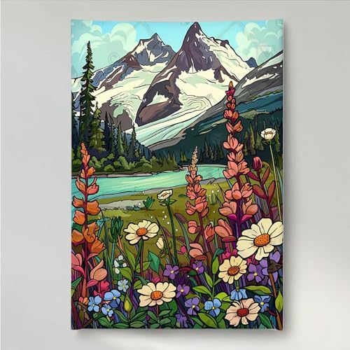 YEYUMEOZ Diamond Painting Blumen Blume Diamant Painting Bilder Kit für Kinder Erwachsene, DIY Crystal Strass Stickerei Diamant Malerei Kit, Home Büro Wall Dekoration Wanddeko 50x65cm PjY784 2-4 von YEYUMEOZ