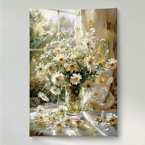 YEYUMEOZ Diamond Painting Blumen Blume Diamant Painting Bilder Kit für Kinder Erwachsene, DIY Crystal Strass Stickerei Diamant Malerei Kit, Home Büro Wall Dekoration Wanddeko 80x100cm PjY2056 S-U von YEYUMEOZ