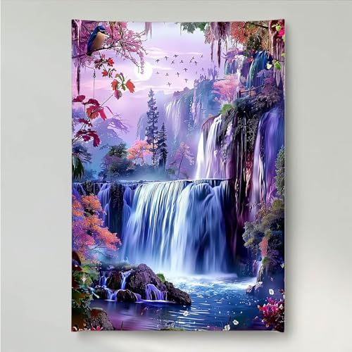 YEYUMEOZ Diamond Painting Fallen Blume Diamant Painting Bilder Kit für Kinder Erwachsene, DIY Crystal Strass Stickerei Diamant Malerei Kit, Home Büro Wall Dekoration Wanddeko 40x50cm PjY2528 6-8 von YEYUMEOZ