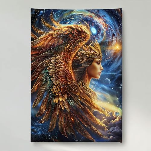 YEYUMEOZ Diamond Painting FlüGel Frau Diamant Painting Bilder Kit für Kinder Erwachsene, DIY Crystal Strass Stickerei Diamant Malerei Kit, Home Büro Wall Dekoration Wanddeko 30x40cm PjY624 X-J von YEYUMEOZ