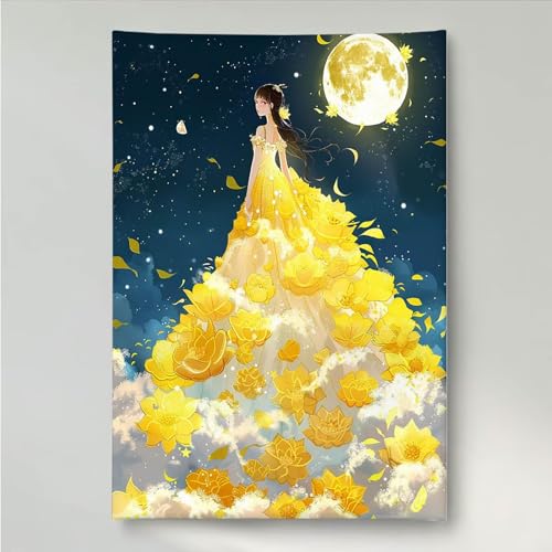 YEYUMEOZ Diamond Painting Frau Blume Diamant Painting Bilder Kit für Kinder Erwachsene, DIY Crystal Strass Stickerei Diamant Malerei Kit, Home Büro Wall Dekoration Wanddeko 30 x 40 cm PjY666 6-C von YEYUMEOZ