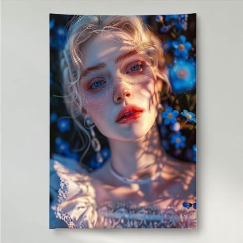 YEYUMEOZ Diamond Painting Frau Blume Diamant Painting Bilder Kit für Kinder Erwachsene, DIY Crystal Strass Stickerei Diamant Malerei Kit, Home Büro Wall Dekoration Wanddeko 40 x 50 cm PjY680 6-7 von YEYUMEOZ