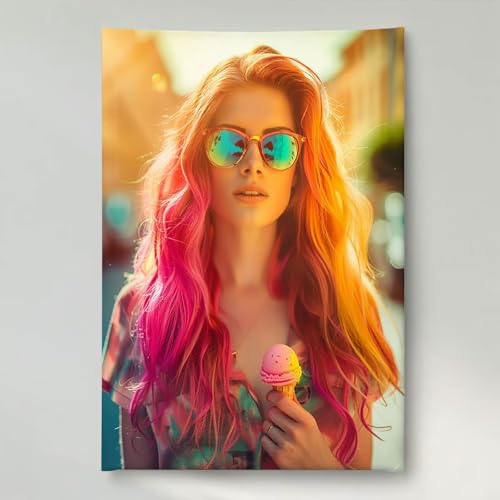 YEYUMEOZ Diamond Painting Frau GläSer Diamant Painting Bilder Kit für Kinder Erwachsene, DIY Crystal Strass Stickerei Diamant Malerei Kit, Home Büro Wall Dekoration Wanddeko 70 x 95 cm PjY646 4-3 von YEYUMEOZ