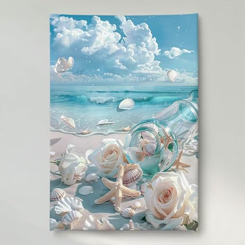 YEYUMEOZ Diamond Painting Leuchtturm Himmel Diamant Painting Bilder Kit für Kinder Erwachsene, DIY Crystal Strass Stickerei Diamant Malerei Kit, Home Büro Wall Dekoration 60 x 80 cm PjY6342 D-1 von YEYUMEOZ