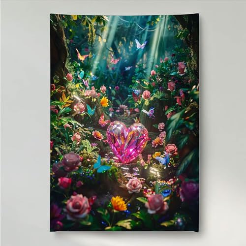 YEYUMEOZ Diamond Painting Liebe Blume Diamant Painting Bilder Kit für Kinder Erwachsene, DIY Crystal Strass Stickerei Diamant Malerei Kit, Home Büro Wall Dekoration Wanddeko 30x40cm PjY6858 K-4 YEYUMEOZ Diamond Painting Liebe Blume Diamant Painting Bilder Kit für Kinder Erwachsene, DIY Crystal Strass Stickerei Diamant Malerei Kit, Home Büro Wall Dekoration Wanddeko 30x40cm PjY6858 K-4 von YEYUMEOZ