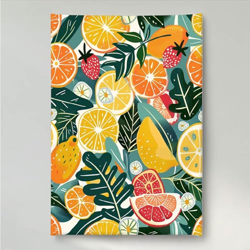 YEYUMEOZ Diamond Painting Obst Zitrone Diamant Painting Bilder Kit für Kinder Erwachsene, DIY Crystal Strass Stickerei Diamant Malerei Kit, Home Büro Wall Dekoration Wanddeko 80 x 100cm PjY6832 X-M von YEYUMEOZ