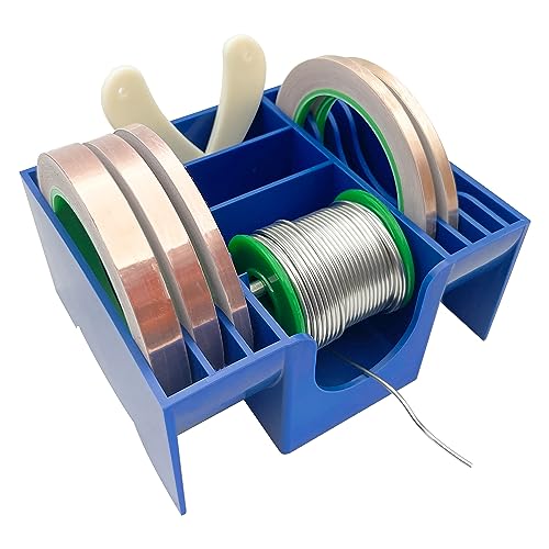 YEZHET Folienspender für Buntglas-Kupferfolienband, während die stabile Basis beim Löten sicherstellt, dass der Ständer an Ort und Stelle bleibt (Einzelfolienspender, Lötzinn und Kupferfolie von YEZHET