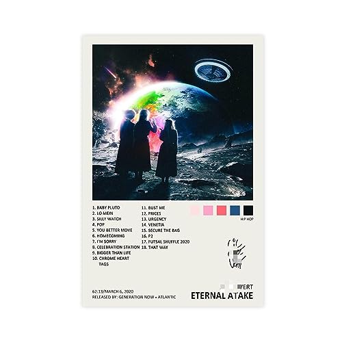 YEZLH Lil Poster Uzi Vert Eternal Atake Musikalbum Cover signiert Limited Edition Leinwand PosterUnrahmen:40 x 60 cm von YEZLH