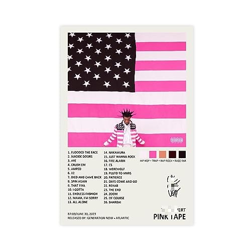YEZLH Pink Tape Musikalbum Cover signiert Limited Edition Leinwandposter ungerahmt 40 x 60 cm von YEZLH