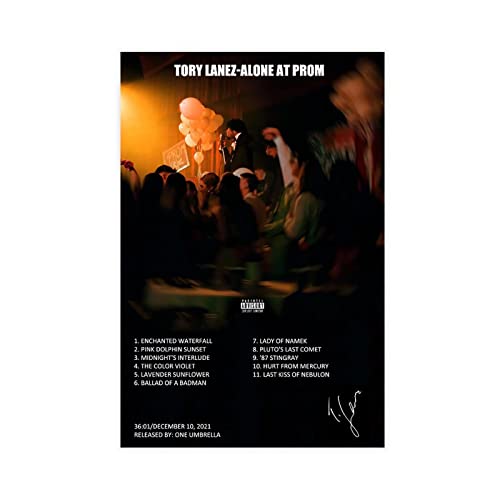 YEZLH Tory Poster Lanez Alone At Prom Music Album Cover Signiert Limited Poster Leinwand Poster Wandkunst Dekor Druck Bild Gemälde für Wohnzimmer Schlafzimmer Dekoration Rahmen: 40 x 60 cm von YEZLH