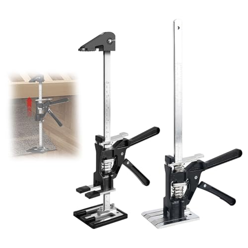 2er Set Möbelheber & Türheber – Schwerlast Hebewerkzeug aus Metall mit stufenloser Höhenverstellung, Tragkraft 200 kg, ideal für Türen, Fenster, Schränke & Gipskarton von YEZMEK