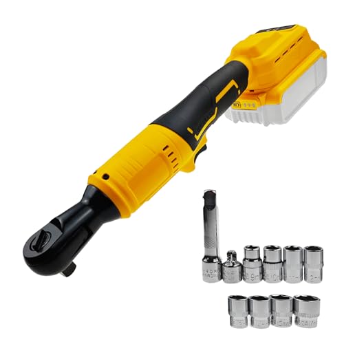 Akku Ratsche kompatibel mit Makita 18V, 3/8" elektrische Ratsche mit 80Nm Drehmoment, inkl. 8 Stecknüsse, 1/4" Adapter & 3" Verlängerung (Akku nicht enthalten) von YEZMEK
