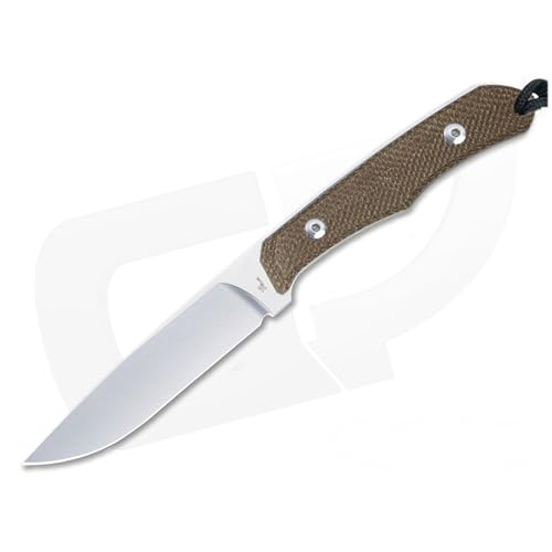 YF SMART Leichter Jagdmesser mit Micarta-Griff – Stonewashed Drop-Point Klinge, Kydex-Scheide mit Gürtelclip von YF SMART