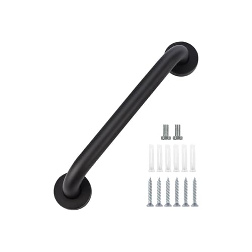 YF Dusche Haltegriff, 30 cm Edelstahl Badezimmer Haltegriff Bar, Schwarz Anti-Rutsch Dusche Haltegriff Bar Dusche Bad Handle Hand Rail Support Dusche Toilette Hilfe Balance Bar YF Dusche Haltegriff, 30 cm Edelstahl Badezimmer Haltegriff Bar, Schwarz Anti-Rutsch Dusche Haltegriff Bar Dusche Bad Handle Hand Rail Support Dusche Toilette Hilfe Balance Bar von YF