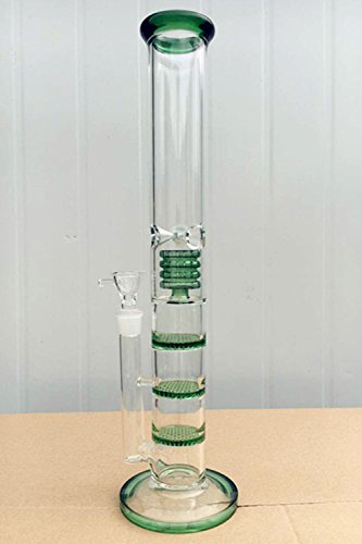 2016 grün Glas Bong Best Percolator Öl Rigs 3 Wabe und Birdcage Erzeugung Trad. Wasserpfeifen 18,8 mm Gelenk Recycler Glas Wasser Rohre von YF420