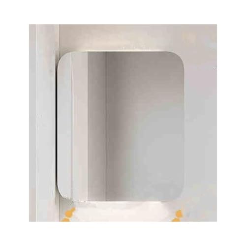YFAURNDE Hängeschrank badspiegel spiegelschrank Bad,Sensordesign/abgerundete Ecken aus Massivholz/einfache Aufbewahrung/Taschentuchloch/mehrschichtige Aufbewahrung/wasserdicht(46cm/18.1in) von YFAURNDE