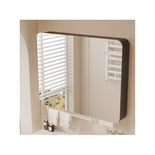 YFAURNDE Mutital Spiegelschrank Hängeschrank badspiegel Mehrschichtige Aufbewahrung, wasserdicht, kann zur Aufbewahrung von Toilettenartikeln und Medikamenten verwendet Werden(Gray,80cm/31.4in) von YFAURNDE